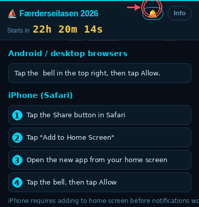 How to enable race notifications